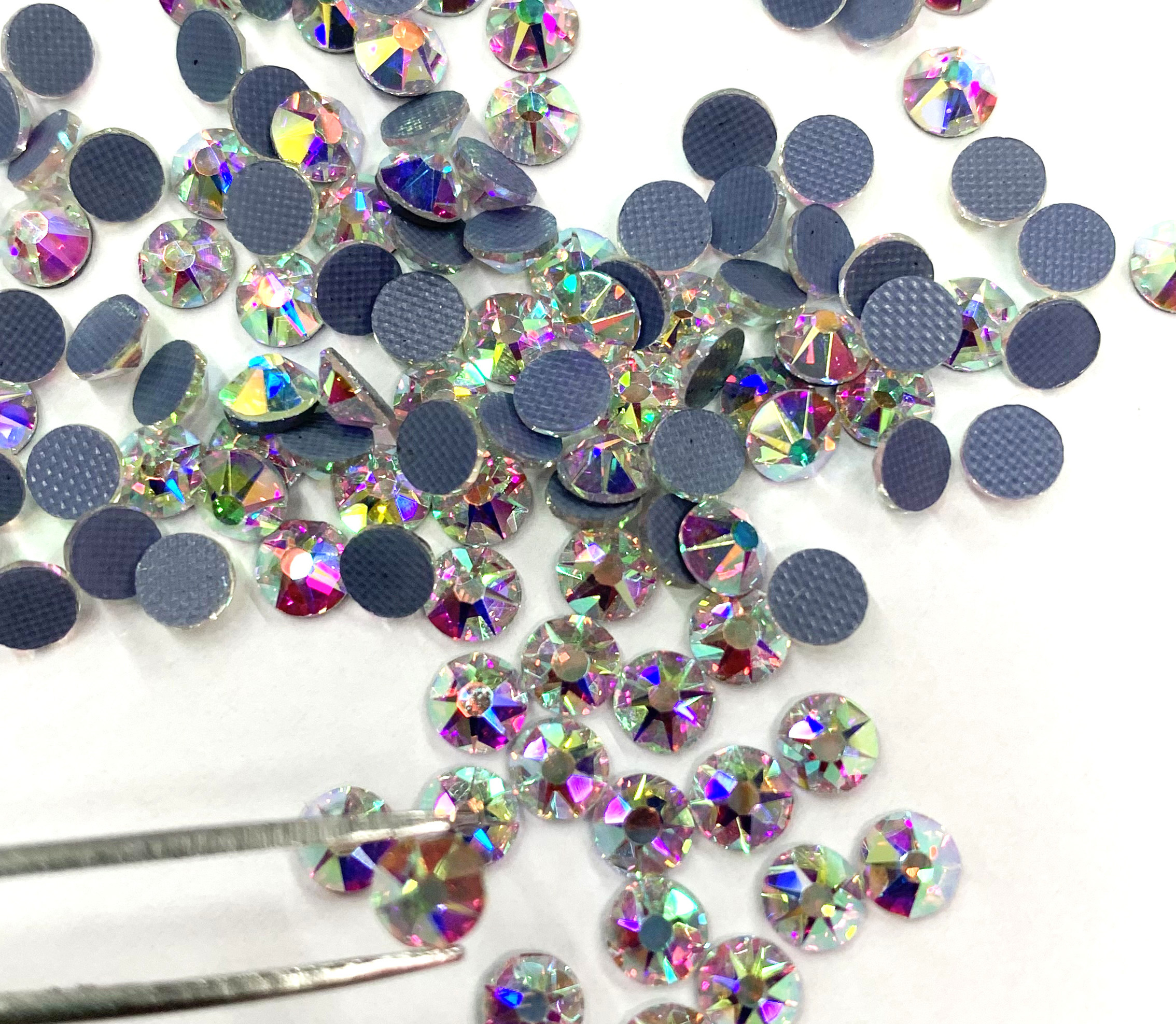 Top 16 cuts hotfix rhinestones 8 big+8 small facets  hot fix stonehot fix crystal crystal ab color strass