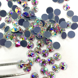 Top 16 cuts hotfix rhinestones 8 big+8 small facets  hot fix stonehot fix crystal crystal ab color strass