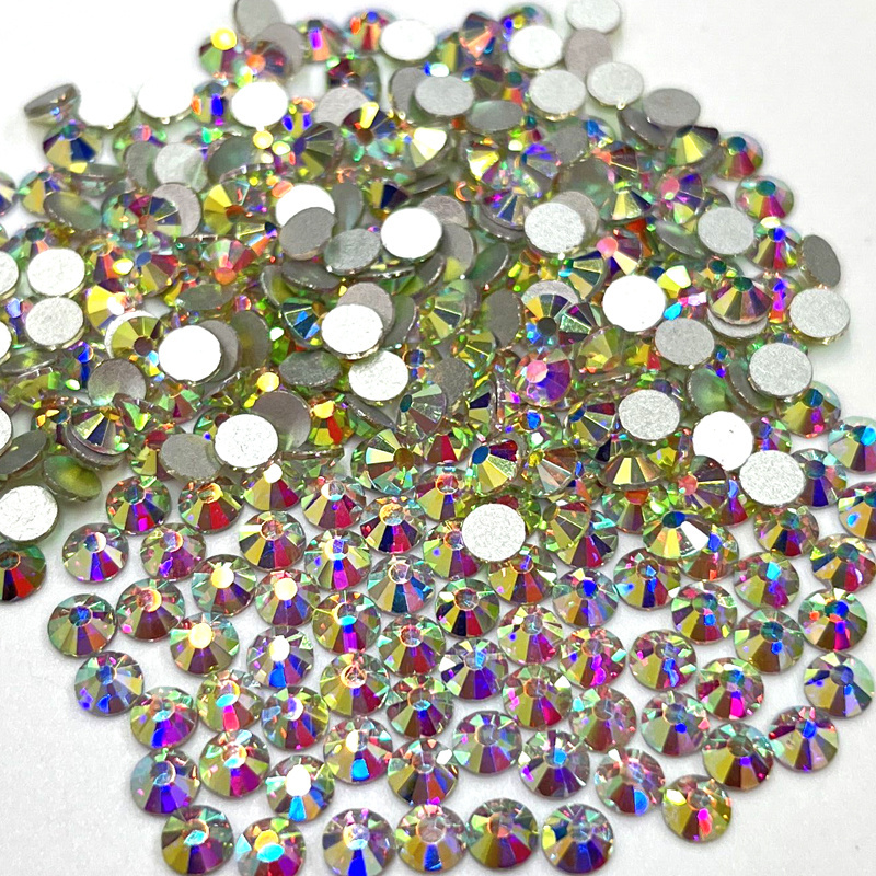 Lucky bulk top quality  large size 8mm ss40  flat back rhinestones  nail crystal 16 cuts flat back crystal nail decoration