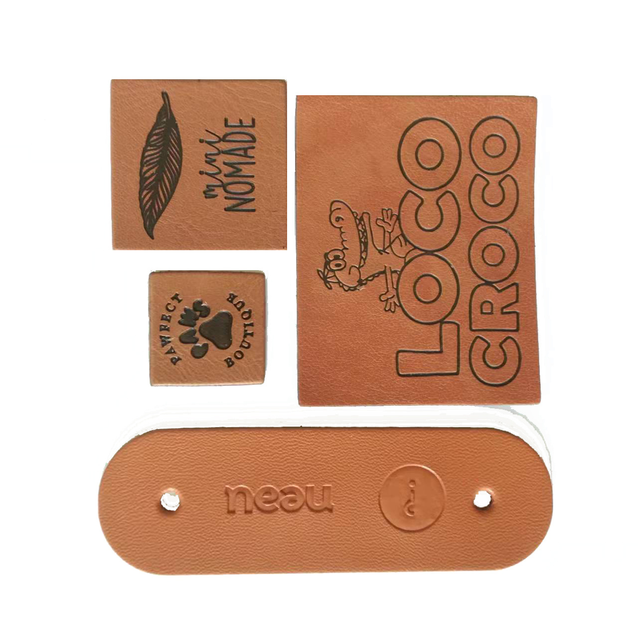 Manufacturer Custom leather patches logo Logo Embossed Leather Patches for Handbag,OEM Leather Labels For Hat/Clothing