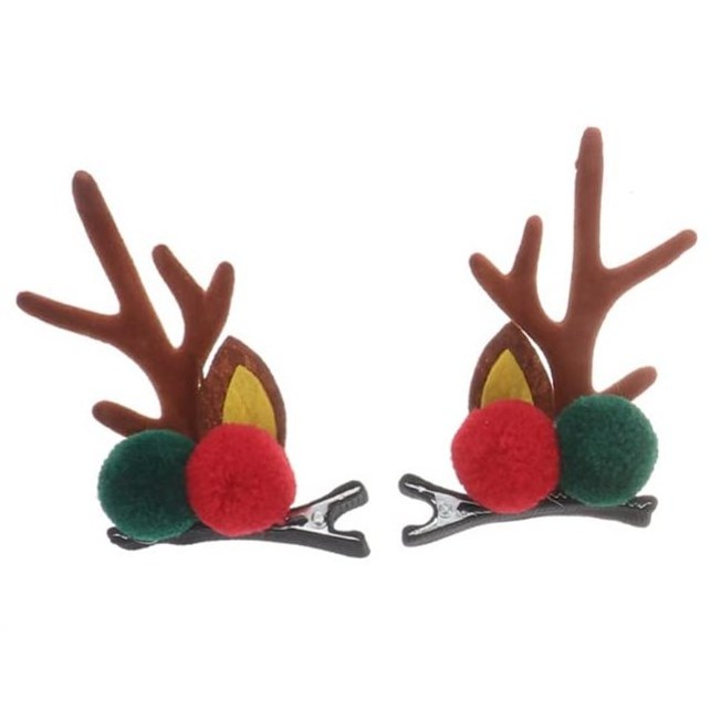 Christmas Hair Clips Cute Accessories Christmas Tree Reindeer Ear Hat Hair Clips for Christmas Cosplay Women