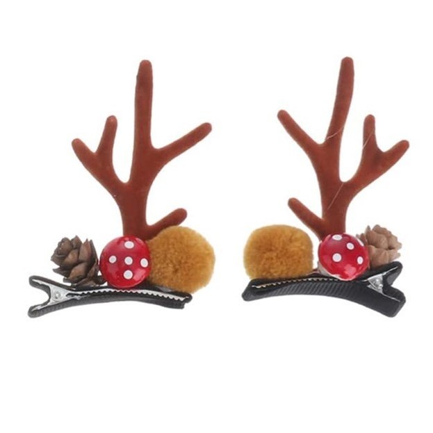 Christmas Hair Clips Cute Accessories Christmas Tree Reindeer Ear Hat Hair Clips for Christmas Cosplay Women