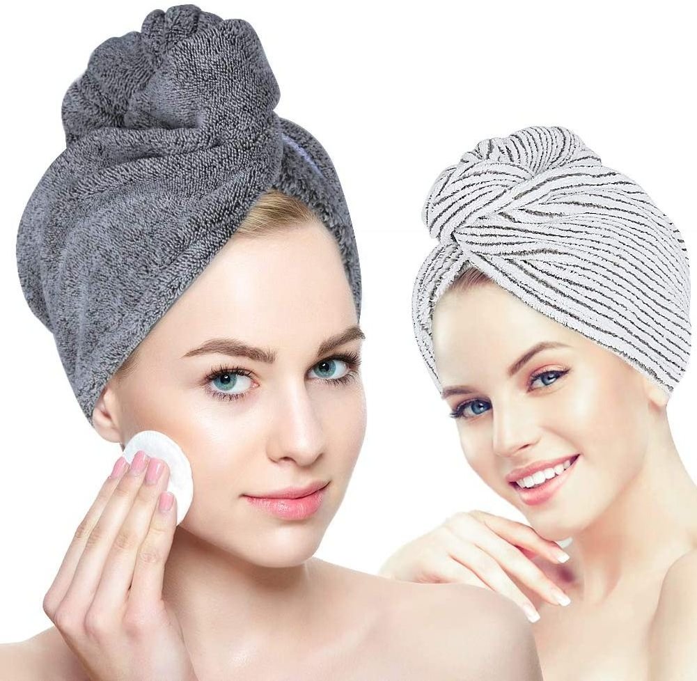 New Style Security Bamboo Rapid dry hair turban Super Soft drying Microfiber women dry hair Towel