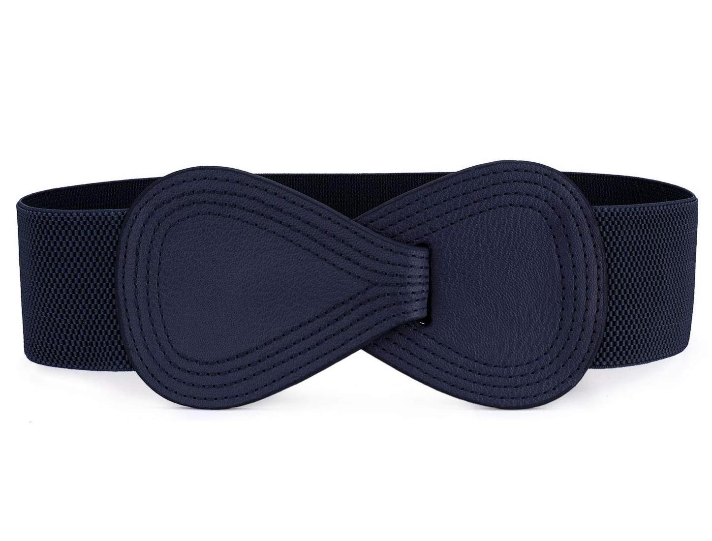 Women Stretchy Belt for Dresses Vintage Elastic Wide Waist Belt Z193