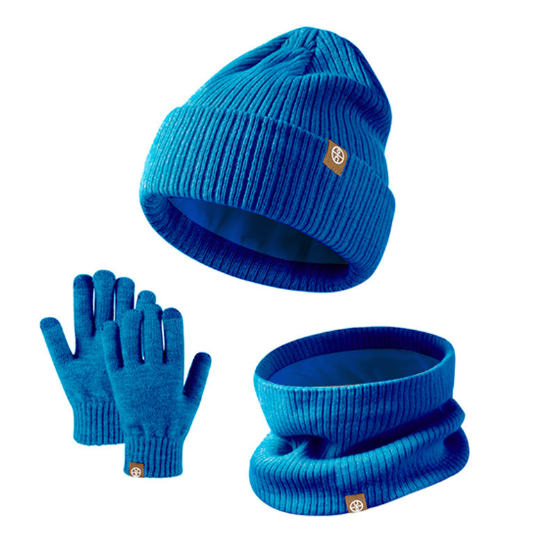 Toddlers Boys Girls Winter Warm Beanie Hats Long Scarf Gloves Set for Kids