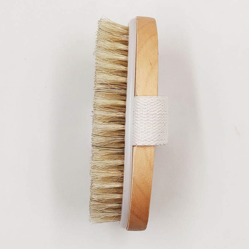 Natural Bristle Skin Body Brush Foot Dead Dry Skin Massage Scrubber Shower Rubbing Brush For Bathroom Accessories