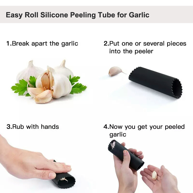 Silicone Garlic Peeler  Roller Stripper  Peeling Tube Upgrade Roll Tube Garlic Tools Kitchen Gadgets