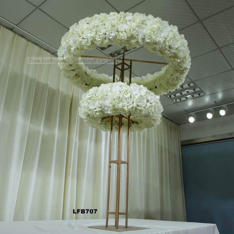 Wholesale wedding metal tall table centerpieces1.5m decorative metal wedding centerpiece with flowers