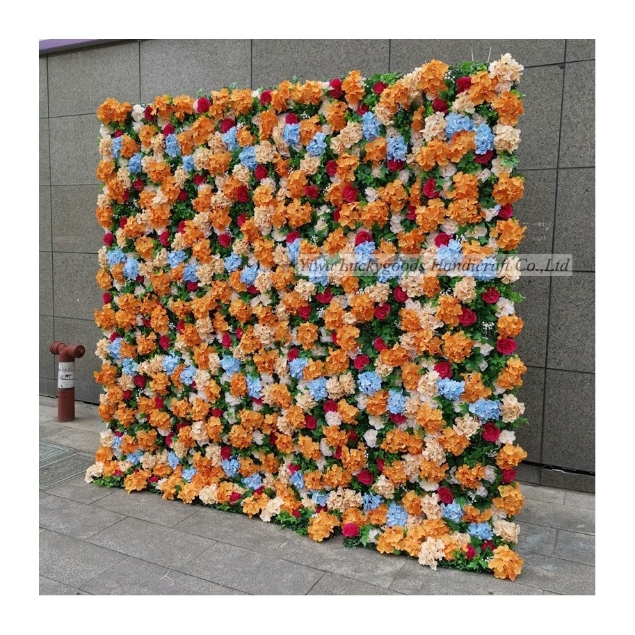 Decorative Wall Flowers 3d Flower Panel Backdrop Wall Artificial Wedding Decoration LFB1226-wall