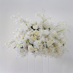 LFB2218 White Orchid Rose Flower Ball Home Decoration Floral Arrangement Romantic Flower Balls For Desktop Bouquet Centerpieces