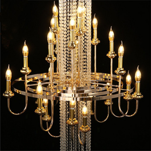 LT230100 Wholesale Hotel Lobby Modern Elegant Drop K9 Crystal Led Chandeliers Hanging Lights For Restaurant