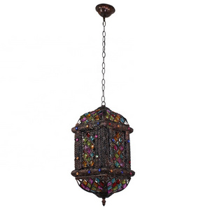 XK080 Holiday decoration indoor hanging moroccan brass lantern for sale