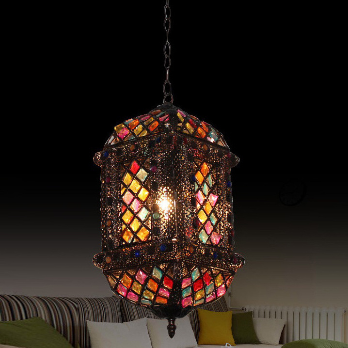 XK080 Holiday decoration indoor hanging moroccan brass lantern for sale