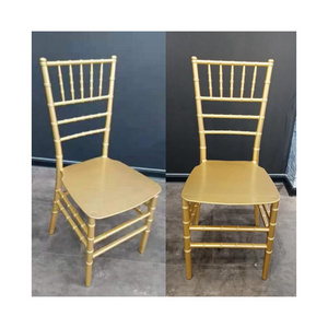 JJ220126 Wholesale Hotel Furniture PP Bedroom Dining Living Room Personalized Wedding chair Event Decoration Gold Chiavari Chair