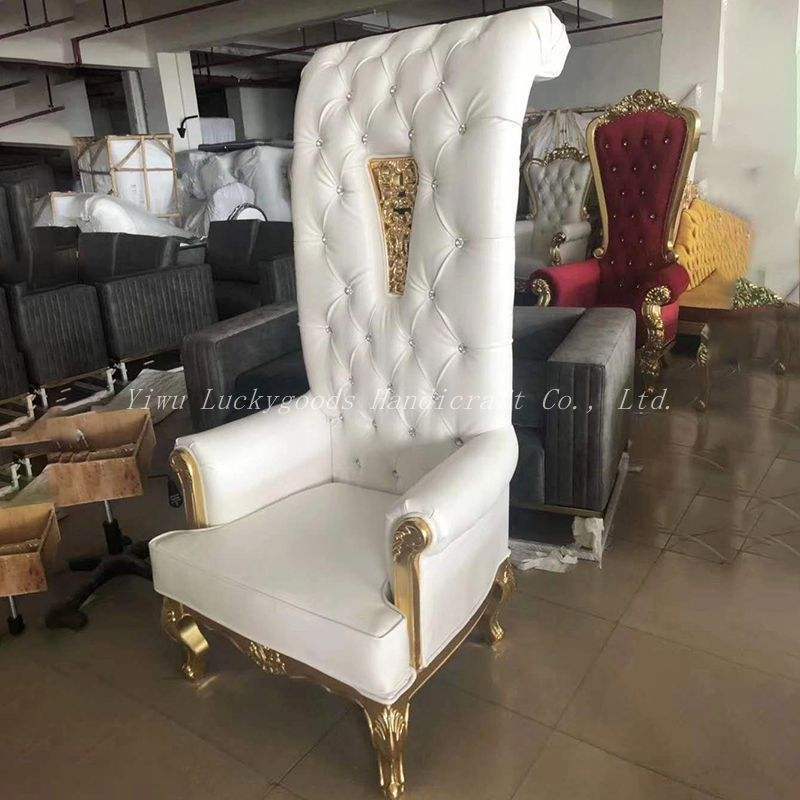 LG20171113-2 Bride and groom white wedding sofa chair party throne chair and marble table