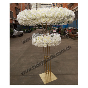 Wholesale wedding metal tall table centerpieces1.5m decorative metal wedding centerpiece with flowers