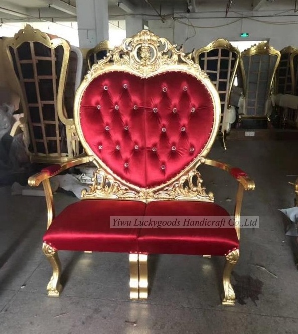 SF210511-21 High Back Birdcage Sofa Classical French red heart Throne Wedding Dining Dome Chairs for Bride and Groom