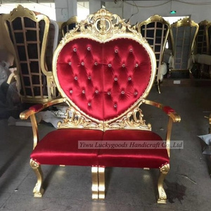 SF210511-21 High Back Birdcage Sofa Classical French red heart Throne Wedding Dining Dome Chairs for Bride and Groom