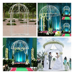 LDJ450 Fancy Stage Decoration White Wedding Gazebo Wholesale Gazebos IRON