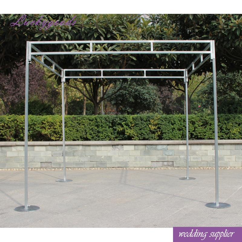 LDJ930 square shape gazebos decorated wedding metal frame gazebos