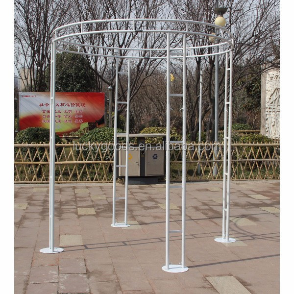 LDJ931 popular selling round roof white metal gazebo for wedding party