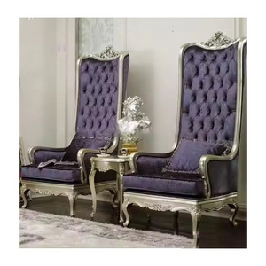 LYZ024 luxury purple elegant purple wedding and event bride and groom wedding chair throne chairs for events