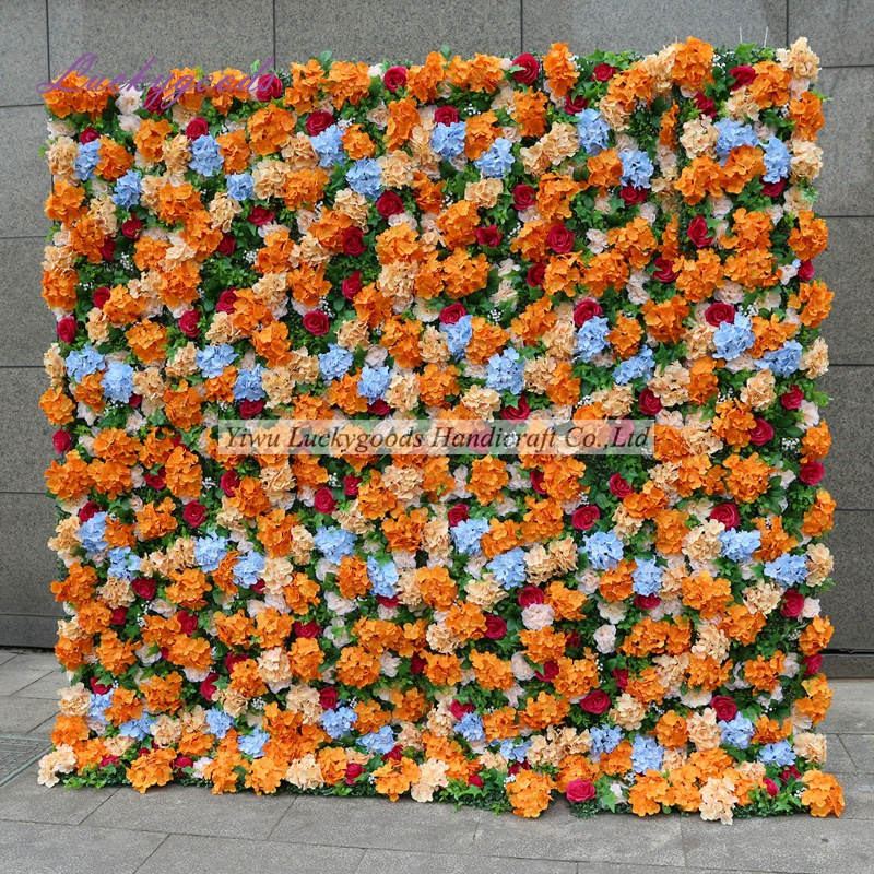 Decorative Wall Flowers 3d Flower Panel Backdrop Wall Artificial Wedding Decoration LFB1226-wall