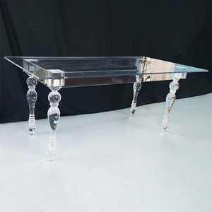 BJ210511-102 latest design square shape acrylic dining table acrylic table for wedding event decoration