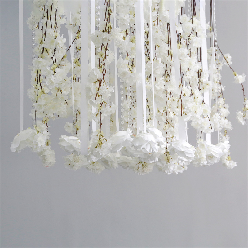 LFB2248 Artificial Cherry Blossom Flower Wall Panel Ceiling Hanging Flowers for Ceiling For Wedding Stage Decoration