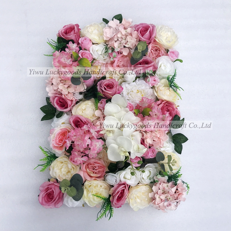 LFB1013 Customized event floral background wall artificial  rose peony party flower panel wholesale