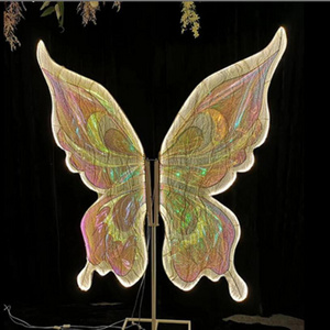 LT230272-136 wholesale large colorful butterfly backdrop stand for wedding stage decoration