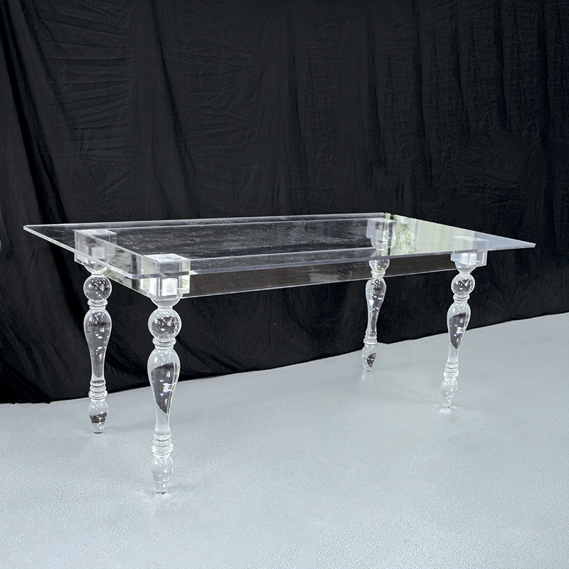 BJ210511-102 latest design square shape acrylic dining table acrylic table for wedding event decoration