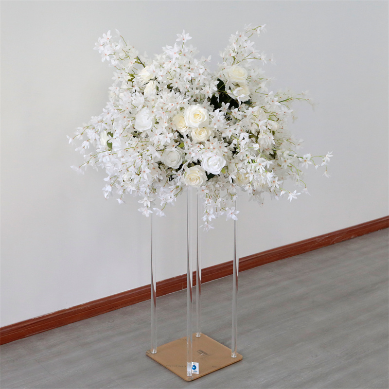 LFB2218 White Orchid Rose Flower Ball Home Decoration Floral Arrangement Romantic Flower Balls For Desktop Bouquet Centerpieces