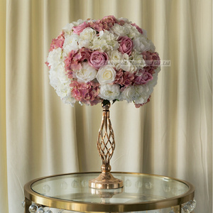 LFB831 White baby pink Plaza hotel decorative flower arrangement high quality flower ball for wedding decor