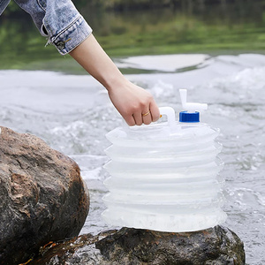 Outdoor Folding Bucket Household Water Storage With Faucet Car Water Tank Portable Plastic Water Storage Tank Container