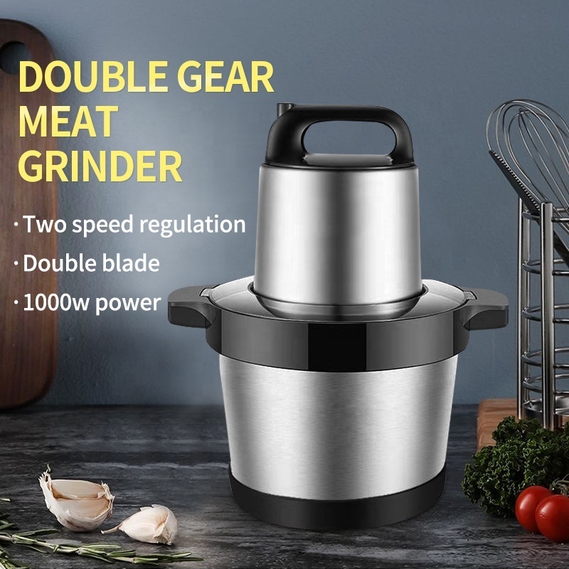 Electric Meat Grinder 6L Multifunctional Stainless Steel Meat Grinder With 1000 W Strong Power Household Blender Food Processor