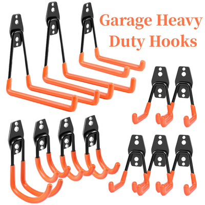 Heavy Duty Metal Hook Garage Organizer Wall Mount Bicycle Hanger Hooks Wall Mount Anti-slip Storage Hook Garage Storage Tool