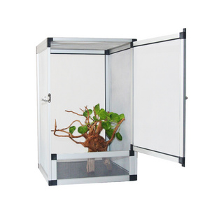 new style white color small size CT46-1 REPTILE CAGE and plastic Aluminum terrarium for turtle and bearded dragon