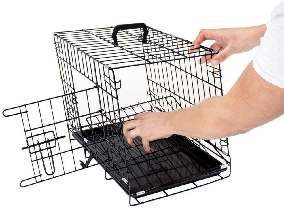 Collapsible Portable xxl Large Pet Dog Cage 2 Door  Foldable Dog Metal Crates for dog