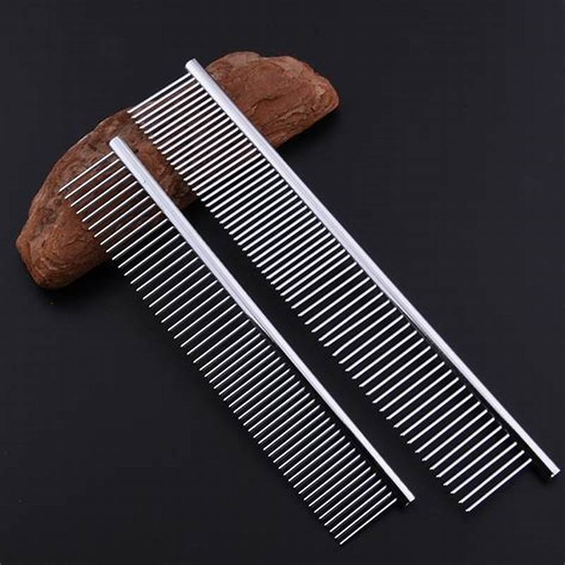 Dog Grooming Comb Stainless Steel Small Dog Comb Wide Tooth Pet Grooming Brush and Metal Comb