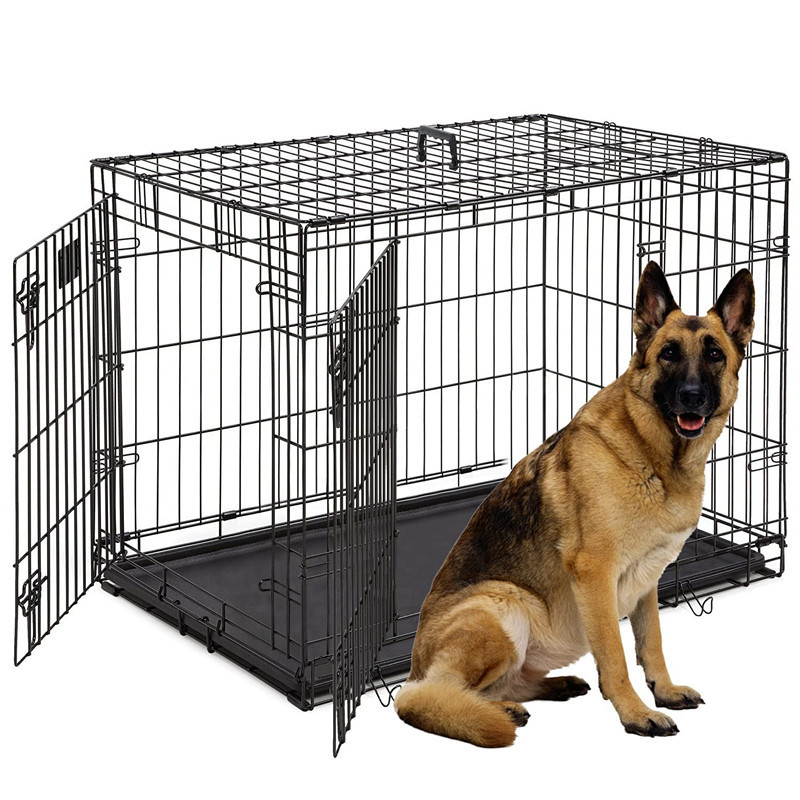 Wholesale Manufacturer Iron Foldable xxl Dog Cage Pet Cages Collapsible Metal Dog Crates For Dogs