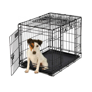 Custom extra strong jumbo dog cage crates large 24 30 36 42 48 Inch luxury medium size dog crate uk with plastic trays