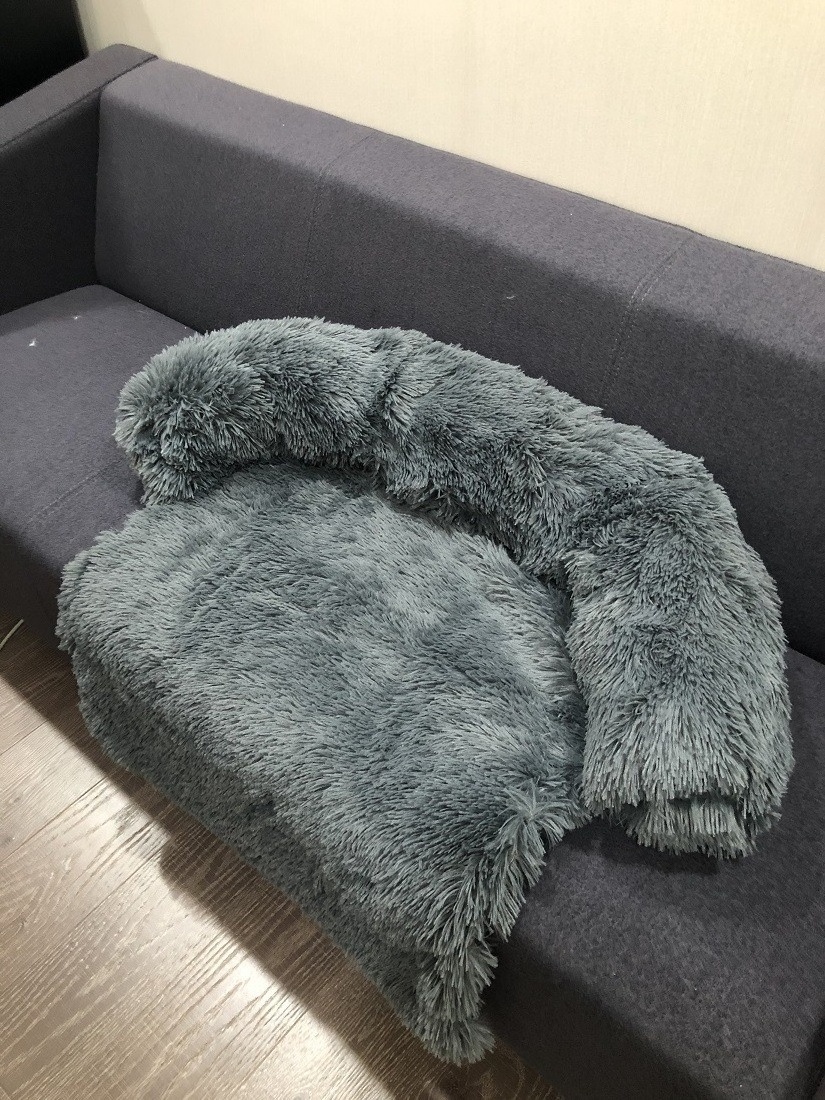 Factory supply detachable plush pet dog bed sofa calming sofa pet bed with good price