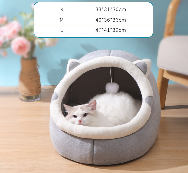 Self Warming Shell Nest Burrowing Soft Winter Cat Bed Cave Semi-surrounded Cozy Cave Dog Bed Cat Sleep Bag For Sale