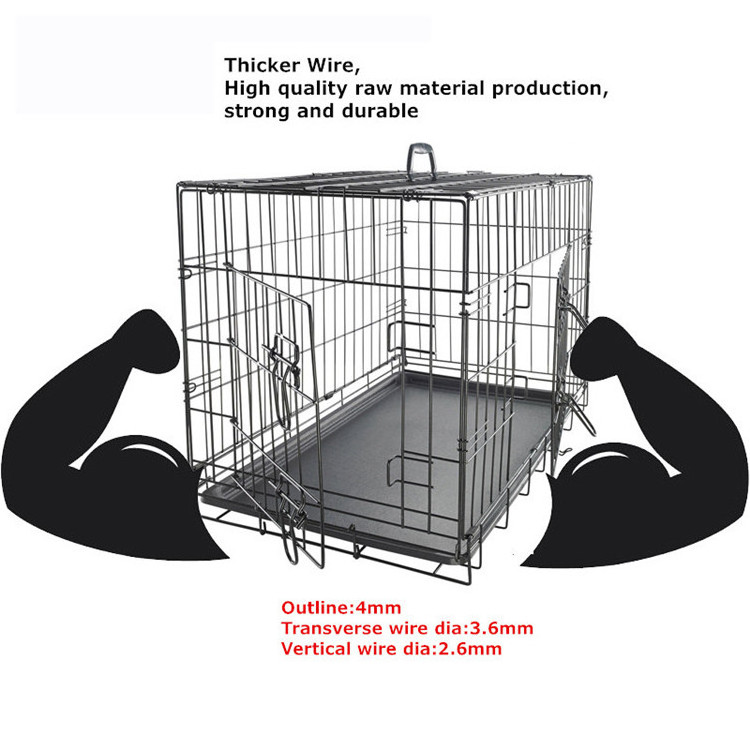 High Quality Folding Playpen For Pets Stackable Dog Kennel Cage Indoor Double Doors Large Wire Dog Breeder Cage