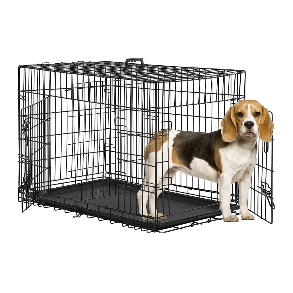 Collapsible Portable xxl Large Pet Dog Cage 2 Door  Foldable Dog Metal Crates for dog