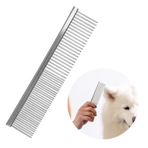 Dog Grooming Comb Stainless Steel Small Dog Comb Wide Tooth Pet Grooming Brush and Metal Comb