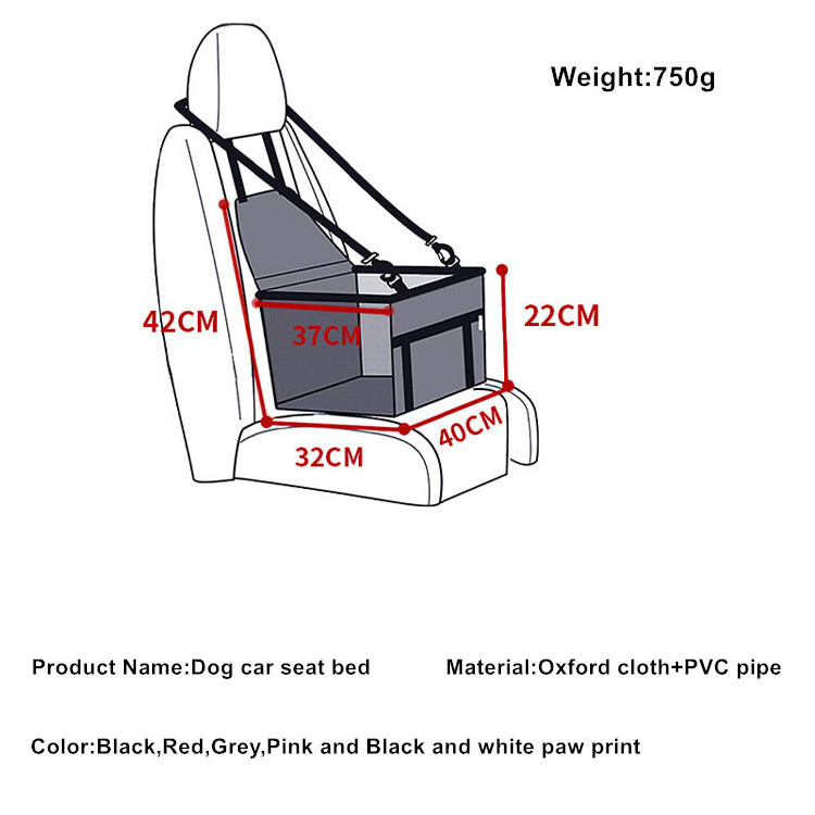 Pet Dog Cat Travel Accessories Pet Hammock Dog Booster Car Seat With Clip-on Safety Leash For Car Front Seat Puppy Traveling