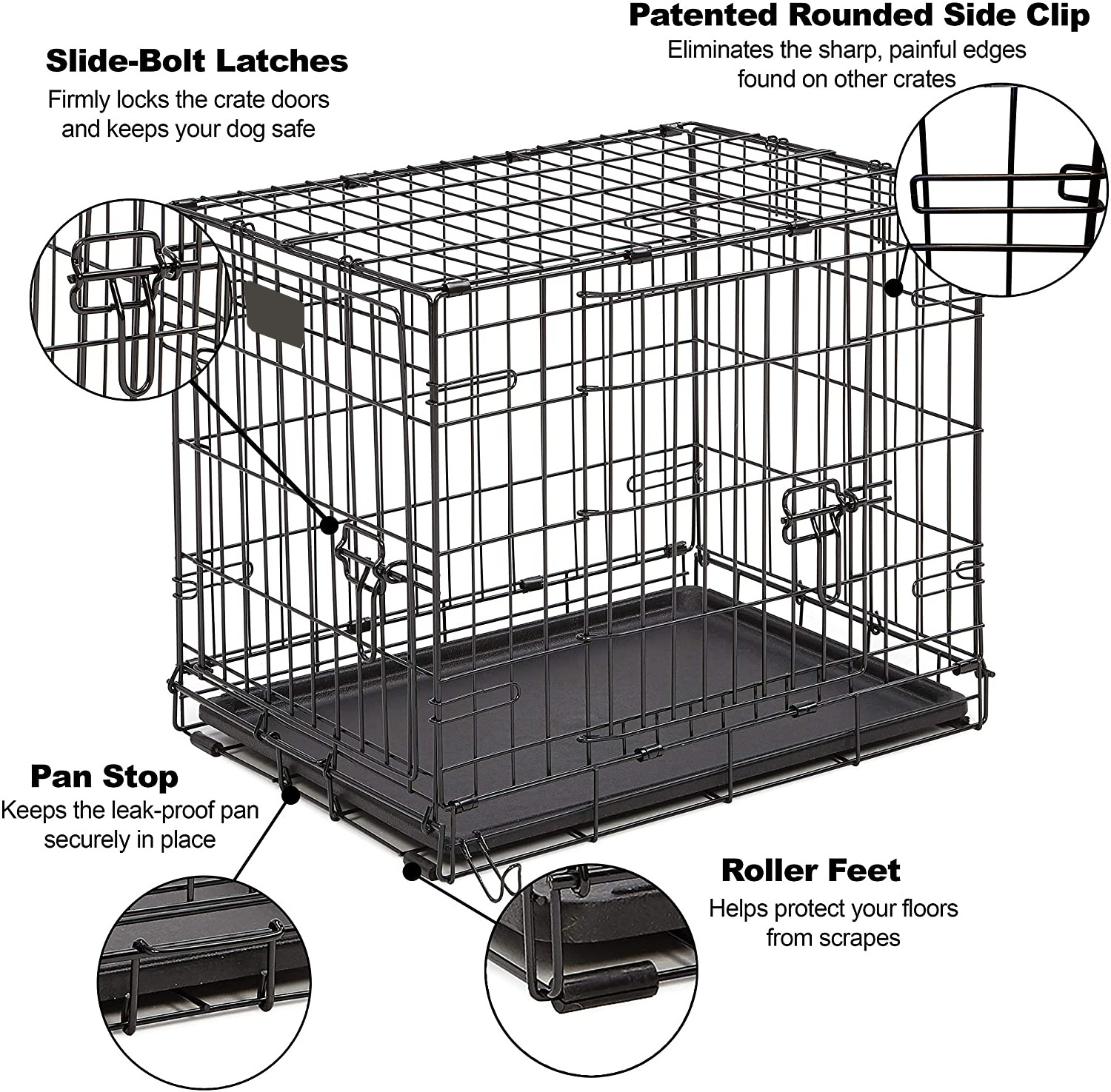 Wholesale Manufacturer Iron Foldable xxl Dog Cage Pet Cages Collapsible Metal Dog Crates For Dogs