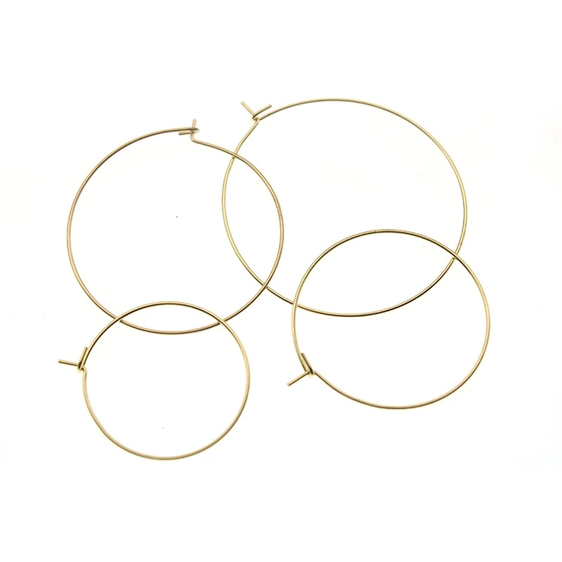 Circle Wire Hooks Loop Accessories Earring Hooks  Charm Ring  Stainless Steel Findings for DIY Jewelry Making Component